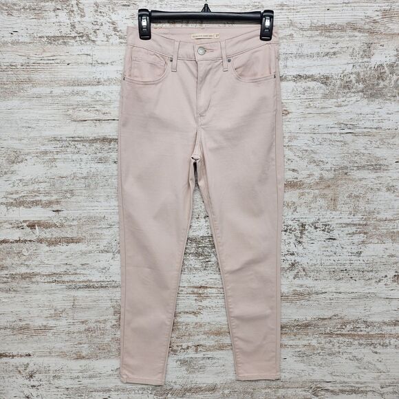 Levis 721 High Rise Skinny Ankle Jean Premium Leather Tag Pink Women Size 27 - Picture 1 of 10